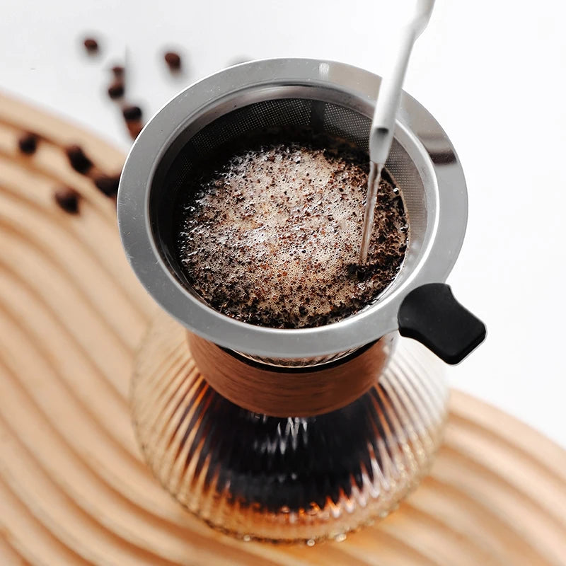 Pour-over coffee cup served