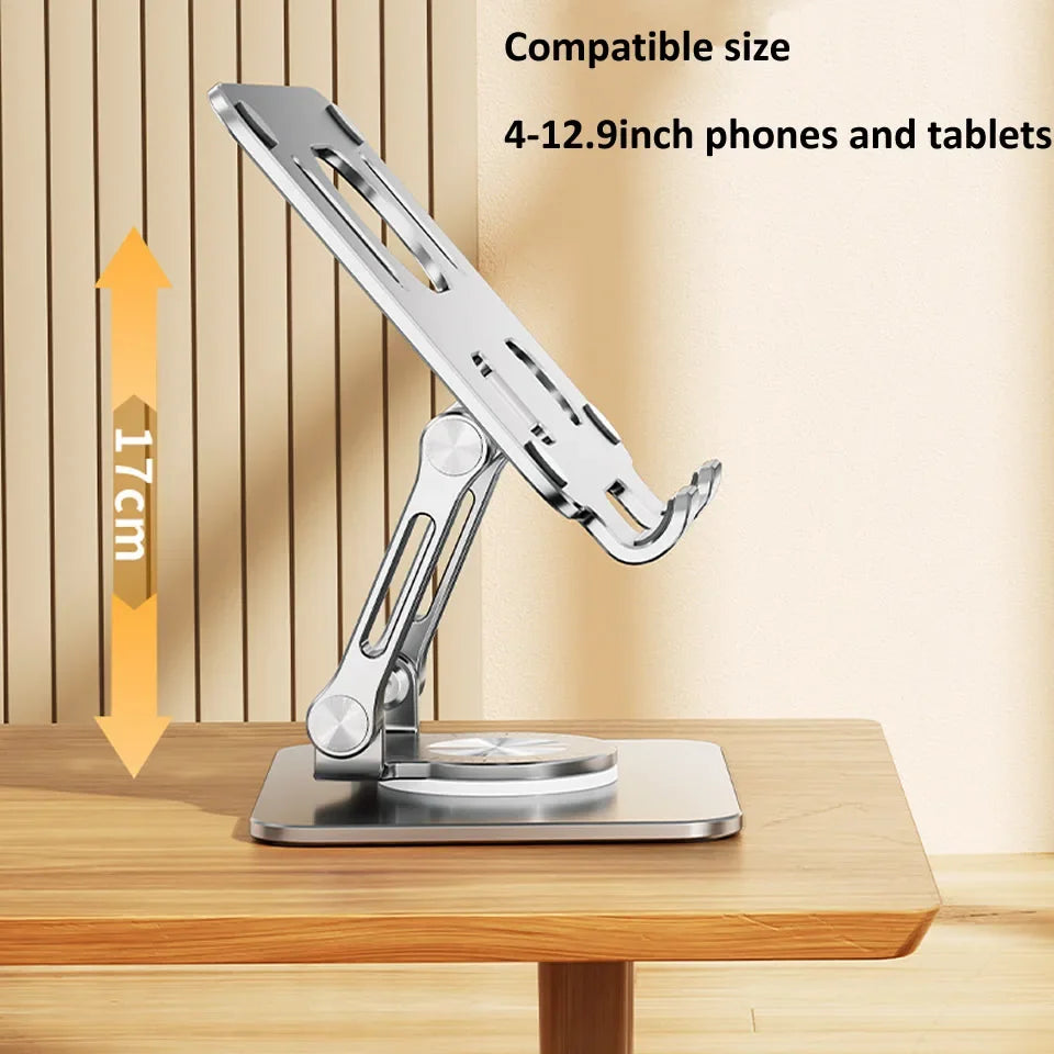 Aluminum tablet stand base stability detail