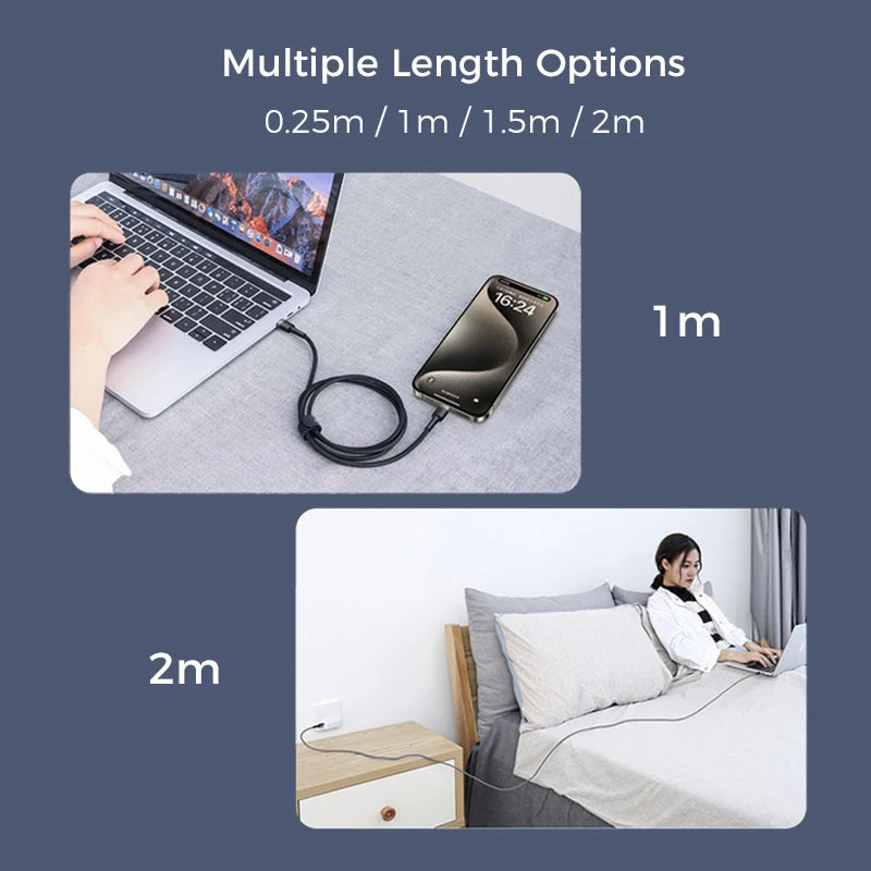 Braided USB-C cable durability detail