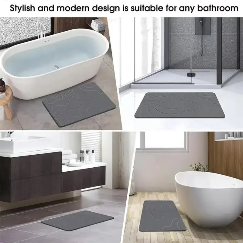 Diatomite stone bath mat