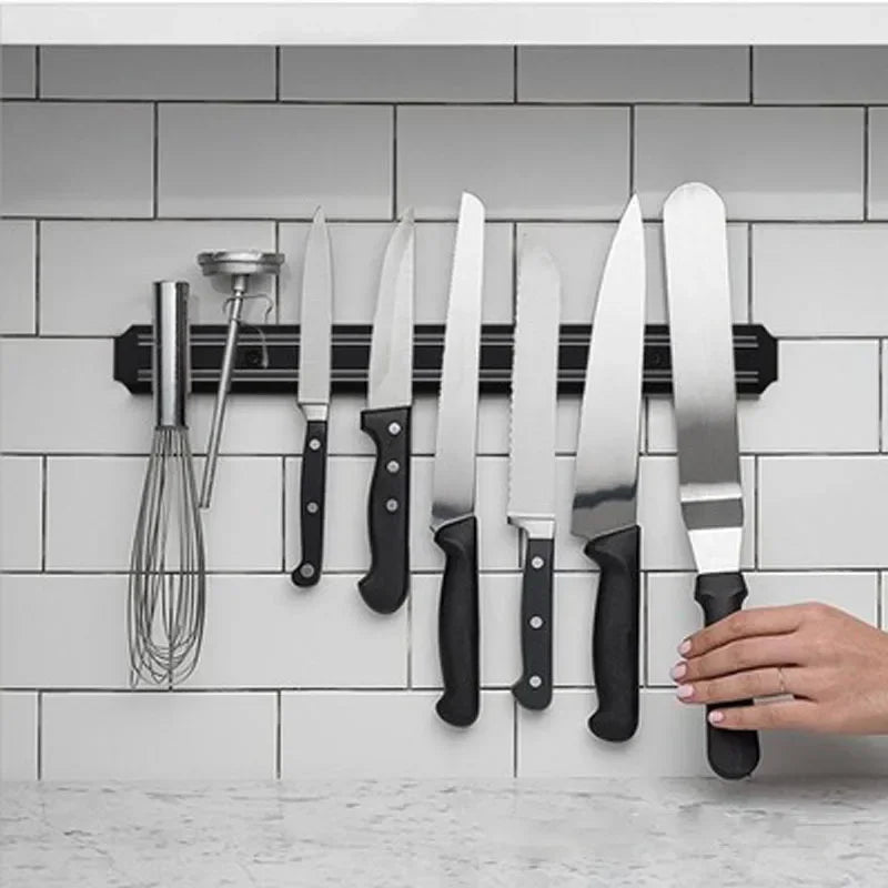 Magnetic knife strip wall mounted