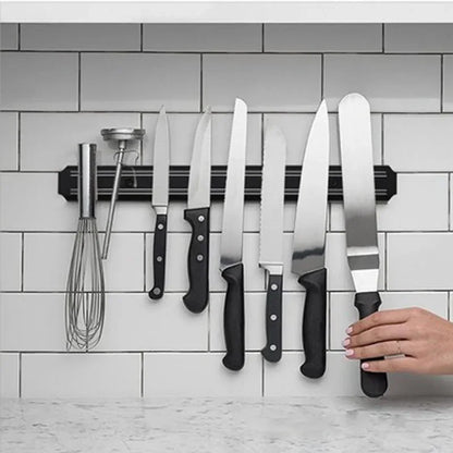 Magnetic knife strip wall mounted
