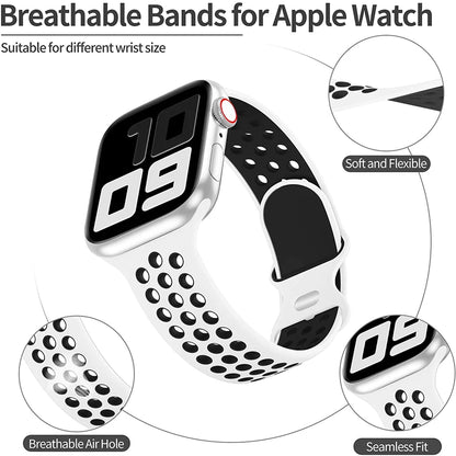 Silicone sport watch band breathable design detail