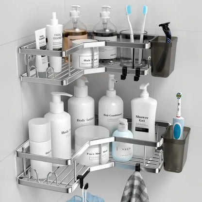 Corner shower caddy stainless