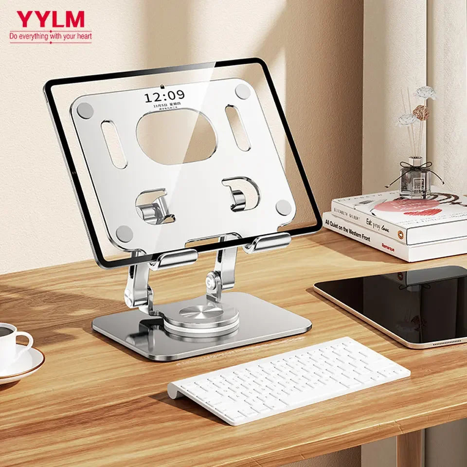 Aluminum tablet stand 360 degree rotation view