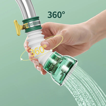 Faucet extender splash-free