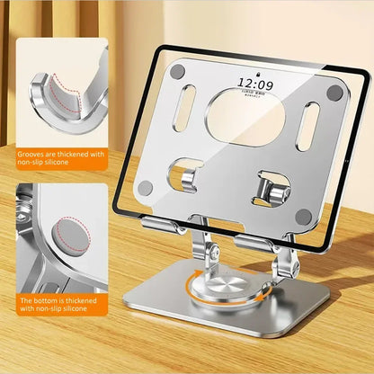 Aluminum tablet stand folded flat