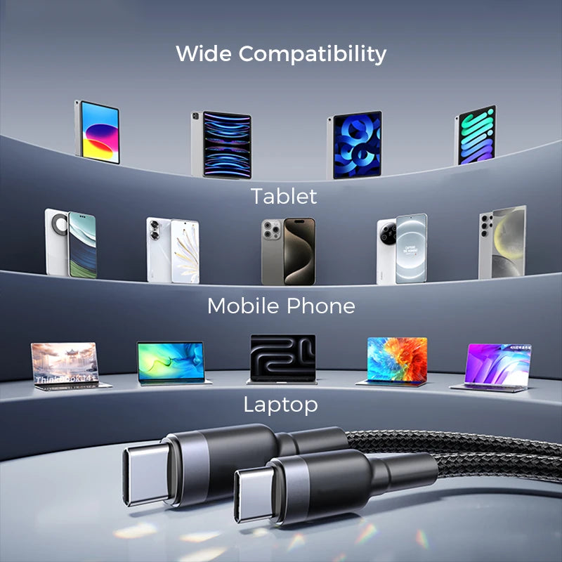 Braided USB-C cable length options