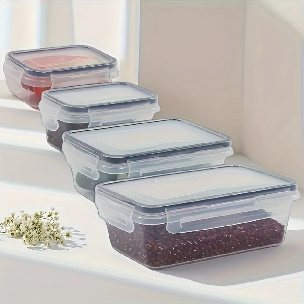 Glass containers with snap lids