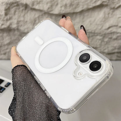 Clear magnetic phone case side profile showing slim bumper