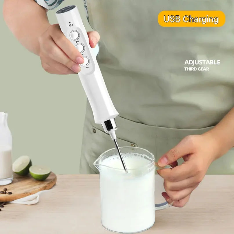 Milk frother making foam