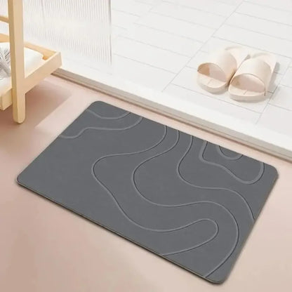 Stone bath mat anti-slip base