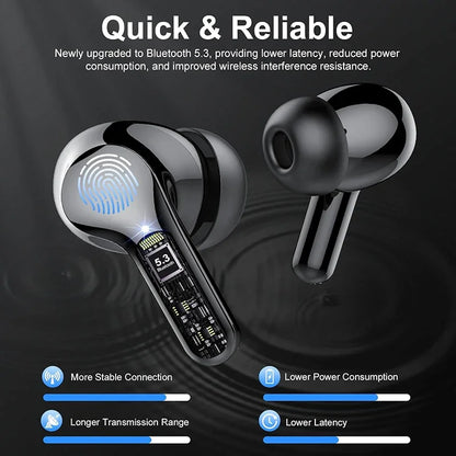 Wireless earbuds touch control detail