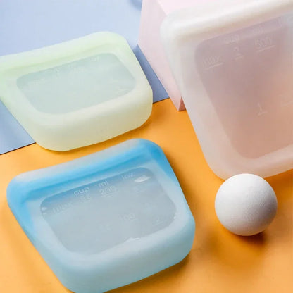 Silicone bags freezer storage