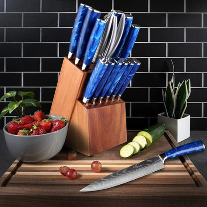 Knife set handle detail