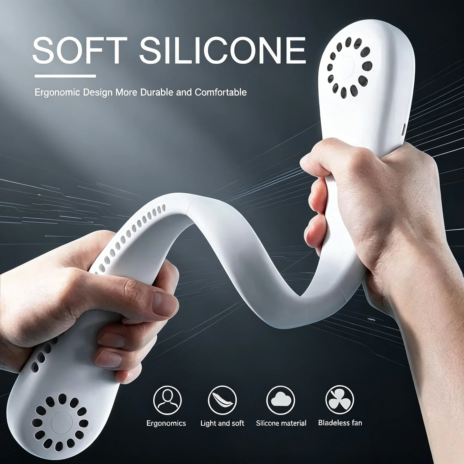 Neck fan worn hands-free