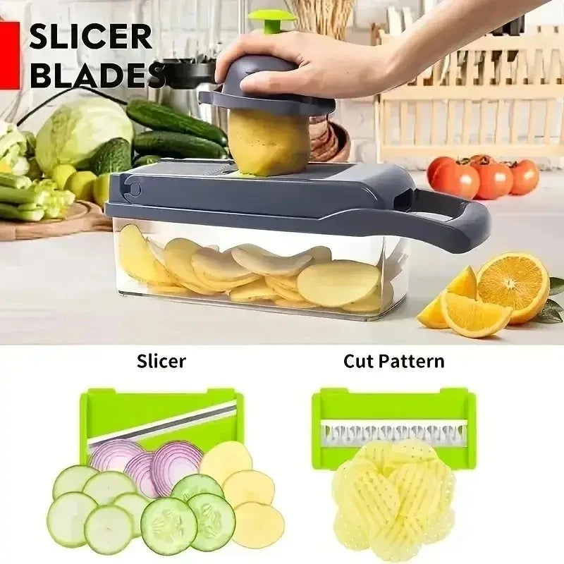 Vegetable chopper blade options