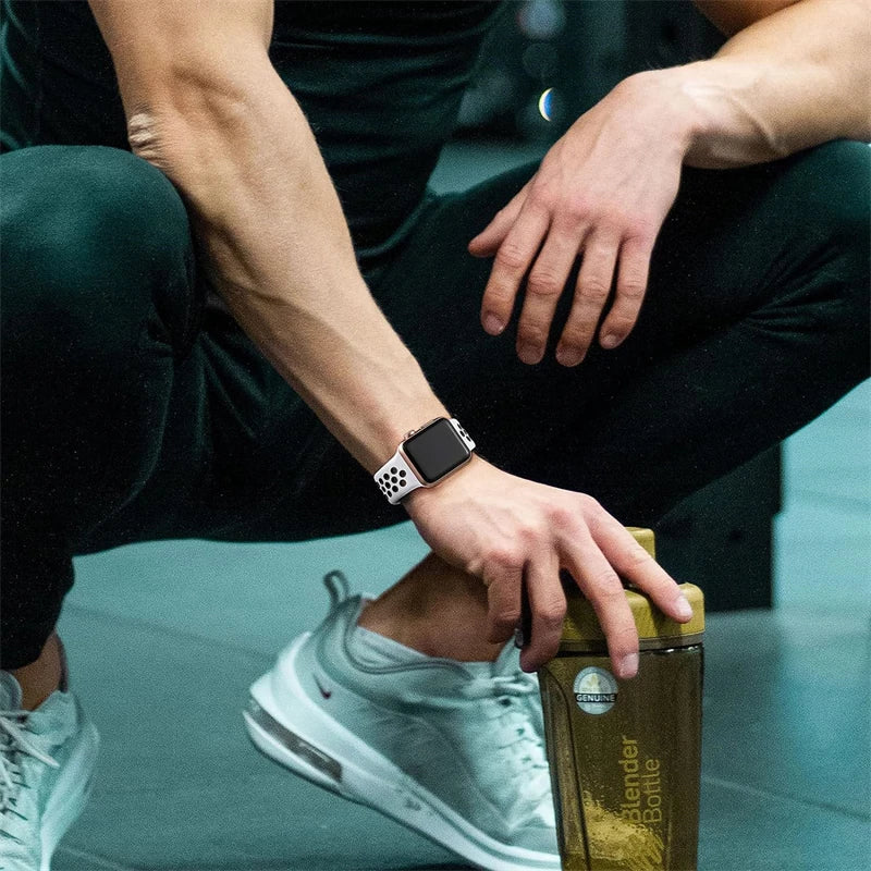 Silicone sport watch band color options