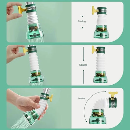 Faucet extender swivel head