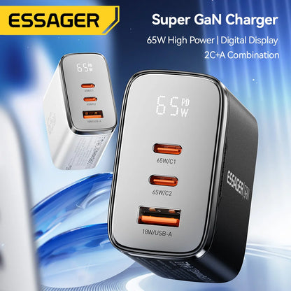 65W GaN charger compact size comparison