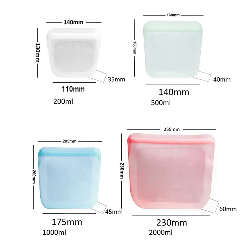 Silicone bags dishwasher safe