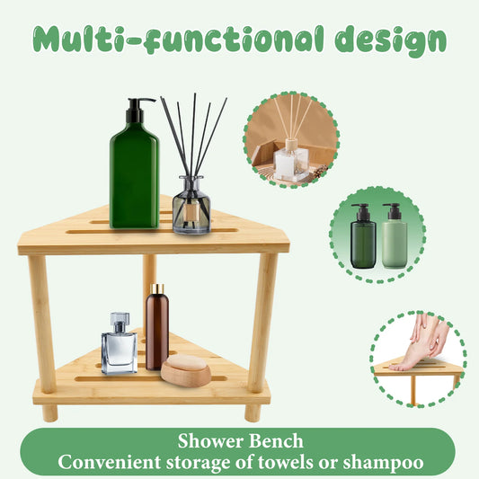 Bamboo shelf tiers detail