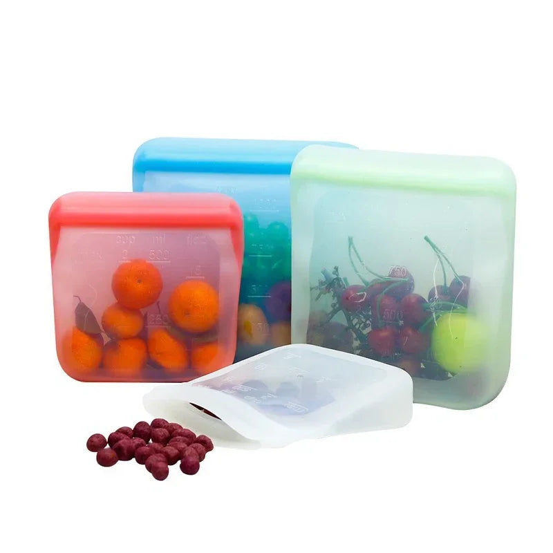 Silicone bags leak-proof seal